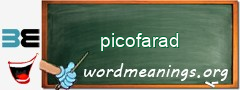 WordMeaning blackboard for picofarad